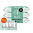 Naif Baby & Kids, chusteczki nawilżane biodegradowalne, 99% wody, dla niemowląt i dzieci, 3 x 54 sztuki + zestaw mini Naif Baby&Kids, 4 x 15 ml gratis - miniaturka  zdjęcia produktu