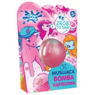 Chlapu Chlap Zrób to sam, musująca bomba kąpielowa, arbuz, od 5 lat, 1 sztuka - zdjęcie produktu