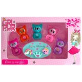 Chlapu Chlap Girl Power, zestaw lakierów do paznokci, 5 x 4 ml + pierścionki, 3 sztuki, od 5 lat, - miniaturka zdjęcia produktu