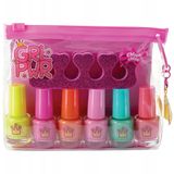 Chlapu Chlap Girl Power, zestaw prezentowy lakierów do paznokci z kosmetyczką, od 5 lat - miniaturka zdjęcia produktu