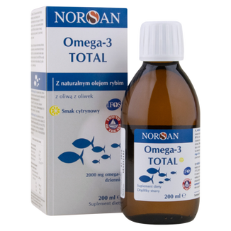 Norsan Omega-3 Total, smak cytrynowy, 200 ml - zdjęcie produktu