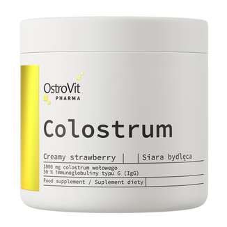OstroVit Colostrum, smak kremowej truskawki, 100 g - zdjęcie produktu