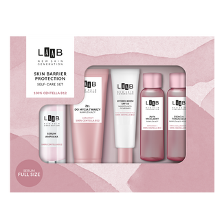 Zestaw AA Laab Centella B12, serum, 30 ml + żel do mycia twarzy, 30 ml + hydro-krem SPF 50, 10 ml + płyn micelarny, 33 ml + esencja tonizująca, 33 ml - zdjęcie produktu
