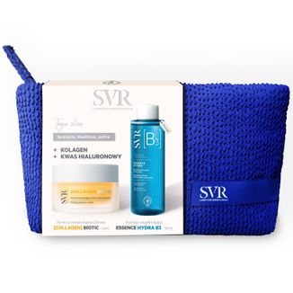 Zestaw SVR Collagen Biotic, ujędrniający krem z kolagenem, 50 ml + B3 Essence Hydra, esencja do twarzy, 150 ml + kosmetyczka w prezencie Zestaw SVR Collagen Biotic, ujędrniający krem z kolagenem, 50 ml + B3 Essence Hydra, esencja do twarzy, 150 ml + kosmetyczka w prezencie - zdjęcie produktu