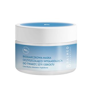 Balneokosmetyki, biosiarczkowa maska oczyszczająco-wygładzająca do twarzy, szyi i dekoltu, 150 ml Balneokosmetyki, biosiarczkowa maska oczyszczająco-wygładzająca do twarzy, szyi i dekoltu, 150 ml - zdjęcie produktu