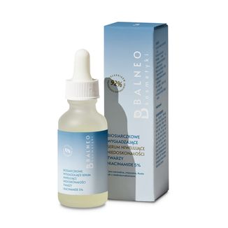 Balneokosmetyki, biosiarczkowe wygładzające serum niwelujące niedoskonałości twarzy, niacynamid 5%, 30 ml Balneokosmetyki, biosiarczkowe wygładzające serum niwelujące niedoskonałości twarzy, niacynamid 5%, 30 ml - zdjęcie produktu