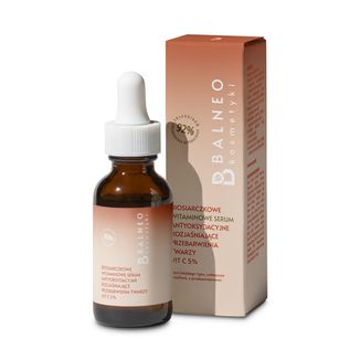 Balneokosmetyki, biosiarczkowe witaminowe serum antyoksydacyjne rozjaśniające prebarwienia, 30 ml Balneokosmetyki, biosiarczkowe witaminowe serum antyoksydacyjne rozjaśniające prebarwienia, 30 ml - zdjęcie produktu