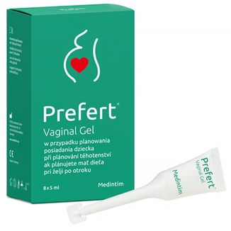 PreFert Vaginal Gel, dopochwowy żel nawilżający wspomagający zajście w ciążę, 8 x 5 ml - zdjęcie produktu