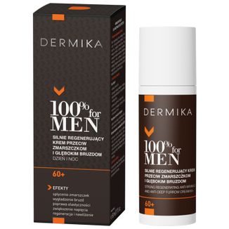 Dermika Men, silnie regenerujący krem przeciw zmarszczkom i bruzdom, 60+, 50 ml - zdjęcie produktu
