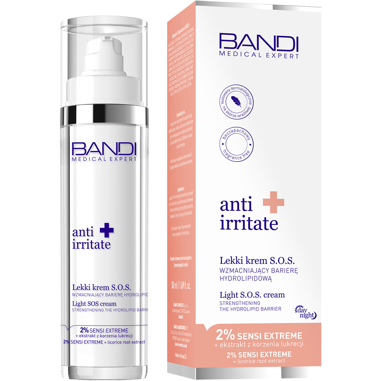 Nieznana Bandi Medical Expert Anti Irritate, lekki krem S.O.S. wzmacniający barierę hydrolipidową, 50 ml — Inhaltsstoffe und Bewertung