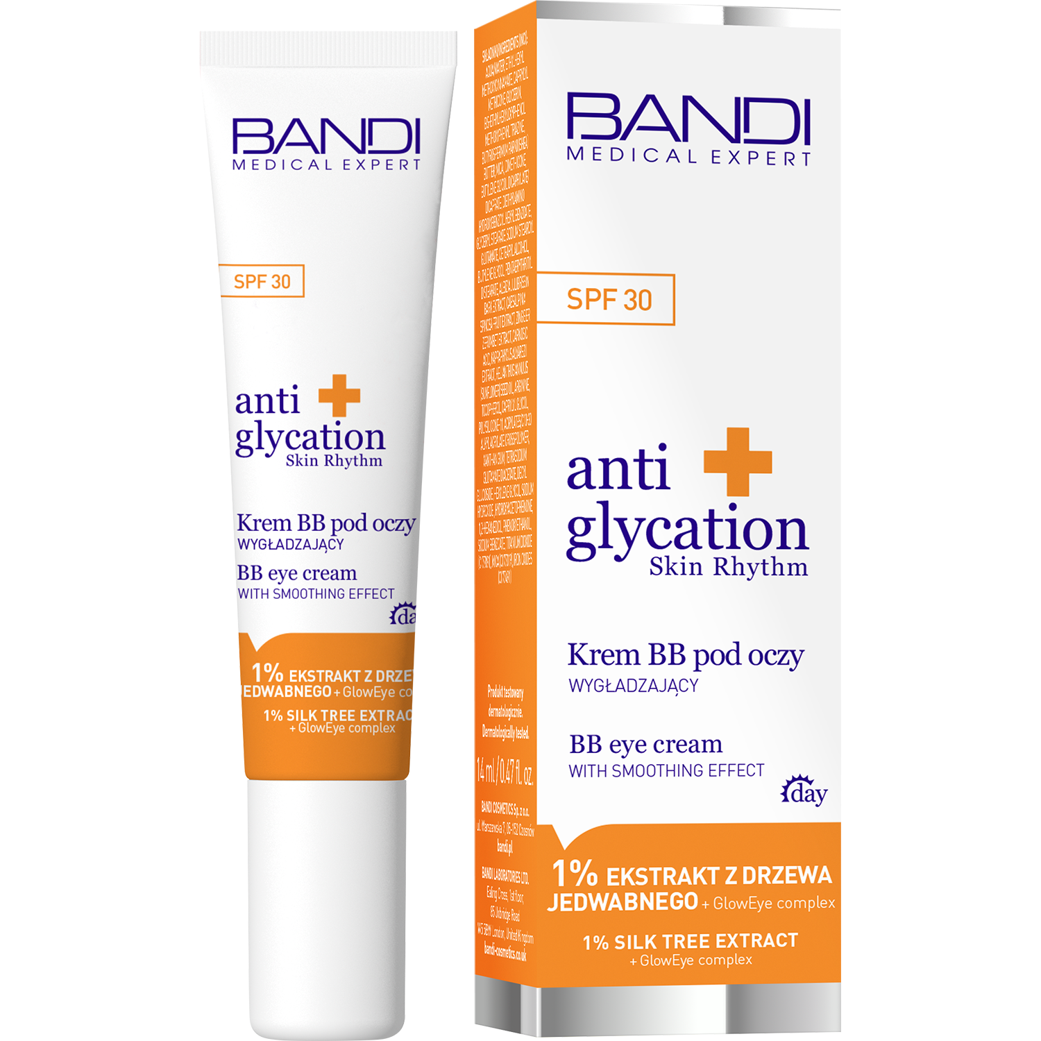 Nieznana Bandi Medical Expert Anti Glycation, BB-Creme für die Augenpartie glättend, SPF 30, 14 ml — Inhaltsstoffe und Bewertung