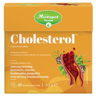 Herbapol Cholesterol, herbatka ziołowa, 20 torebek Herbapol Cholesterol, herbatka ziołowa, 20 torebek - zdjęcie produktu