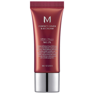 Missha M Perfect Cover, krem BB, SPF 42, no 25 Warm Beige, 20 ml - zdjęcie produktu