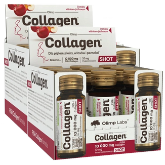 Zestaw Olimp Collagen Shot, smak wiśniowo-jabłkowy, 18 x 25 ml - zdjęcie produktu