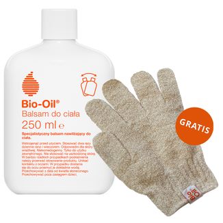 Bio-Oil, balsam do ciała, do skóry suchej, 250 ml + rękawiczka gratis - zdjęcie produktu