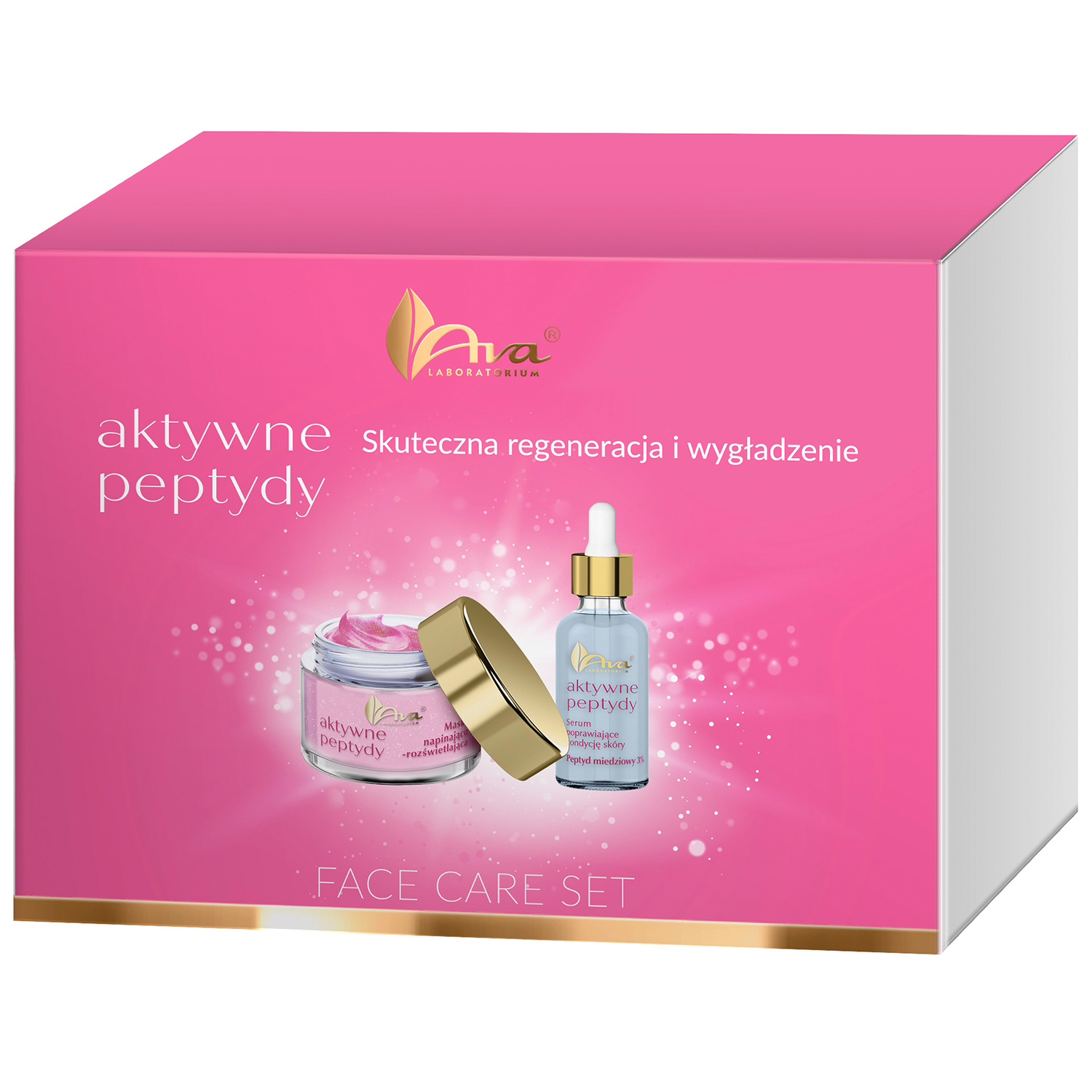 Nieznana Zestaw Ava Aktywne Peptydy, maska napinająco-rozświetlająca, 50 ml + serum poprawiające kondycję skóry, 30  ml — Inhaltsstoffe und Bewertung