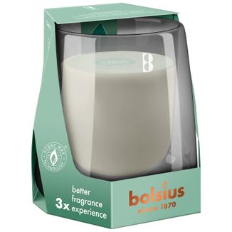 Bolsius Clean Light Cypress & Amber, zestaw startowy, świecznik + wkład zapachowy do świecy - zdjęcie produktu