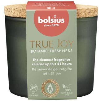 Bolsius True Joy Botanic Freshness, świeca zapachowa z korkowym wieczkiem Bolsius True Joy Botanic Freshness, świeca zapachowa z korkowym wieczkiem - zdjęcie produktu