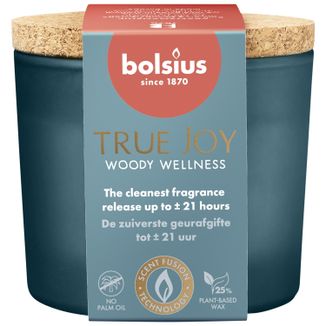 Bolsius True Joy Woody Wellness, świeca zapachowa z korkowym wieczkiem Bolsius True Joy Woody Wellness, świeca zapachowa z korkowym wieczkiem - zdjęcie produktu
