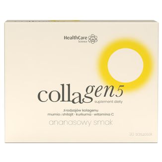 Collagen5, smak ananasowy, 30 saszetek - zdjęcie produktu