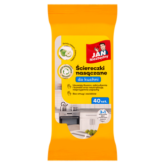 Jan Niezbędny, ściereczki nasączane do kuchni, 40 sztuk - zdjęcie produktu