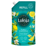 Luksja Aroma Senses, pielęgnujące mydło w płynie o zapachu cytrusów, Purely Energizing, zapas, 900 ml - miniaturka zdjęcia produktu