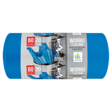 Anna Zaradna, worki na śmieci z uszami, niebieskie, 60 l, 20 sztuk - miniaturka zdjęcia produktu