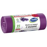 Stella, worki na śmieci z uszami o zapachu lawendy, fioletowe, 35 l, 24 sztuki - miniaturka zdjęcia produktu