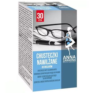 Anna Zaradna, chusteczki nawilżane do okularów, 30 sztuk - zdjęcie produktu