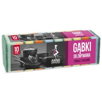 Anna Zaradna, gąbki do zmywania, 10 sztuk - zdjęcie produktu