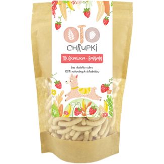 OtoLandia OTO Chrupki, truskawka-banan, pałeczki, 25 g - zdjęcie produktu