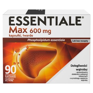 Essentiale Max 600 mg, 90 kapsułek Essentiale Max 600 mg, 90 kapsułek - zdjęcie produktu