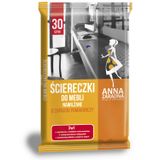 Anna Zaradna, ściereczki do mebli, nawilżane, o zapachu pomarańczy, 18 x 22 cm, 30 sztuk KRÓTKA DATA - miniaturka zdjęcia produktu