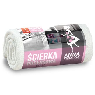 Anna Zaradna, ścierka podłogowa, biała, 40 x 60 cm Anna Zaradna, ścierka podłogowa, biała, 40 x 60 cm - zdjęcie produktu