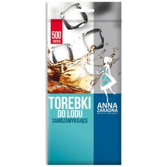 Anna Zaradna, woreczki do lodu, samozamykające, 500 kostek Anna Zaradna, woreczki do lodu, samozamykające, 500 kostek - zdjęcie produktu