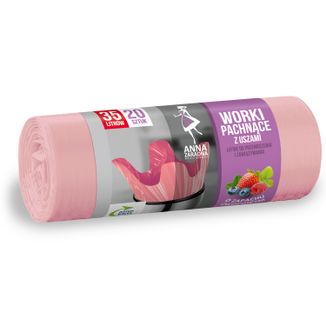 Anna Zaradna, worki na śmieci pachnące z uszami, zapach owocowy, 35 l, 20 sztuk - zdjęcie produktu