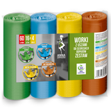 Anna Zaradna, worki z uszami do segregacji odpasów, zestaw, 60 l, 4 rolki x 16 sztuk - miniaturka zdjęcia produktu