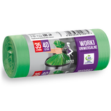 Anna Zaradna, worki na śmieci, uniwersalne, zielone, 35 l, 40 sztuk - miniaturka zdjęcia produktu