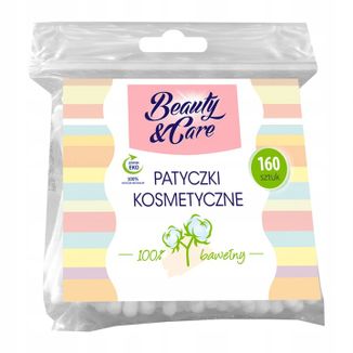 Beauty&Care, patyczki kosmetyczne, bio, 160 sztuk - zdjęcie produktu