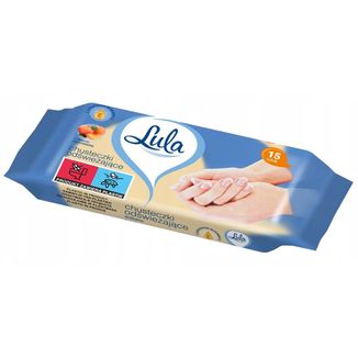 Lula, chusteczki nawilżające do rąk, z witaminą E, 15 sztuk - zdjęcie produktu