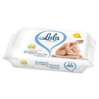 Lula, chusteczki do higieny intymnej, rumianek, 20 sztuk - zdjęcie produktu
