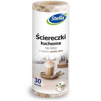 Stella, ściereczki kuchenne na rolce o zapachu vanilla late, 30 sztuk - zdjęcie produktu