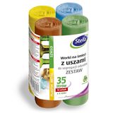 Stella, worki na śmieci do segregacji, z uszami, 35 l, 4 x 10 sztuk USZKODZONE OPAKOWANIE - miniaturka zdjęcia produktu