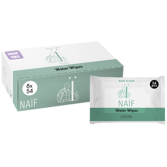 Naif Baby & Kids, chusteczki nawilżające dla niemowląt i dzieci, 8 x 54 sztuki USZKODZONE OPAKOWANIE - zdjęcie produktu