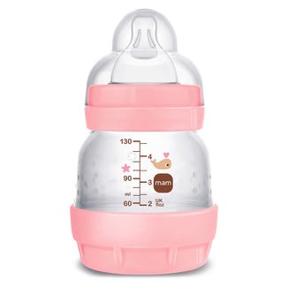 MAM Perfect Start Anti-Colic, butelka antykolkowa, ze smoczkiem silikonowym, Sealife, girl, od urodzenia, 130 ml USZKODZONE OPAKOWANIE - zdjęcie produktu