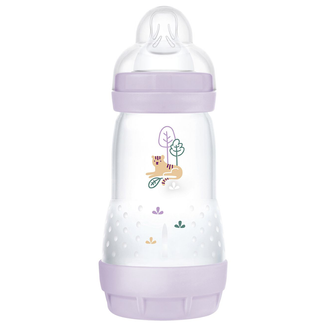 MAM Perfect Start Anti-Colic, butelka antykolkowa, ze smoczkiem silikonowym, Planet Love, girl, od 2 miesiąca, 260 ml - zdjęcie produktu