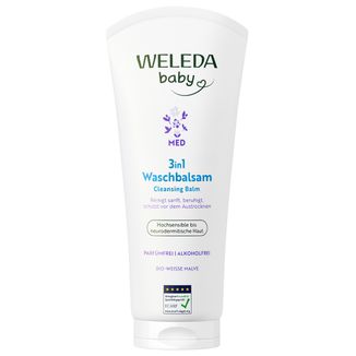 Weleda Baby Med 3w1, odbudowujący balsam do mycia ciała od 1 dnia życia, 200 ml - zdjęcie produktu