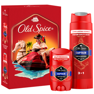 Zestaw Old Spice Captain, dezodorant w sztyfcie, 50 ml + żel pod prysznic 3w1, 250 ml Zestaw Old Spice Captain, dezodorant w sztyfcie, 50 ml + żel pod prysznic 3w1, 250 ml - zdjęcie produktu