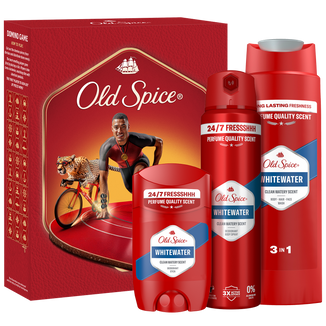 Zestaw Old Spice Ironman, Whitewater, dezodorant w sztyfcie, 50 ml + dezodorant w sprayu, 150 ml + żel pod prysznic 3w1, 250 ml USZKODZONE OPAKOWANIE - zdjęcie produktu