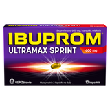 Ibuprom Ultramax Sprint 600 mg, 10 kapsułek - miniaturka zdjęcia produktu